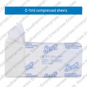 Kimberly Clark* Scott* Compact Fold Hand Towels, 5855 (Pack of 16/Case, 110 Sheets/Pack, Total 1760 Sheets)
